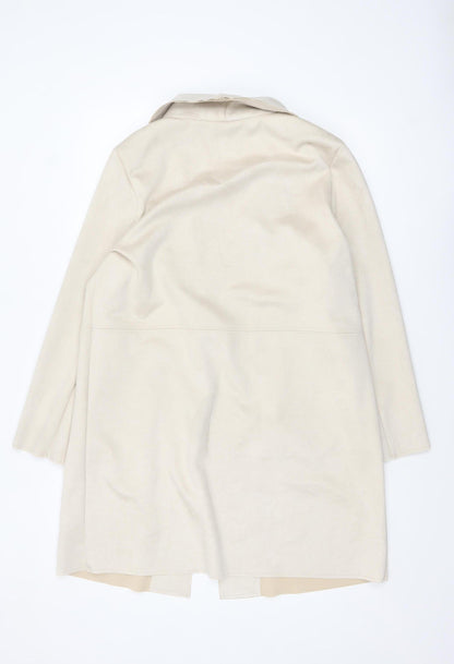 Womens UK Size M Primark Beige Overcoat