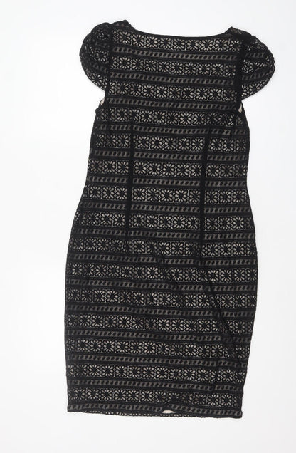 Marks and Spencer Women Black Lace Sheath Dress Size 14