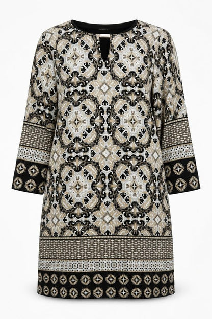 Roman Womens Multicoloured Geometric Shift Dress Size 14
