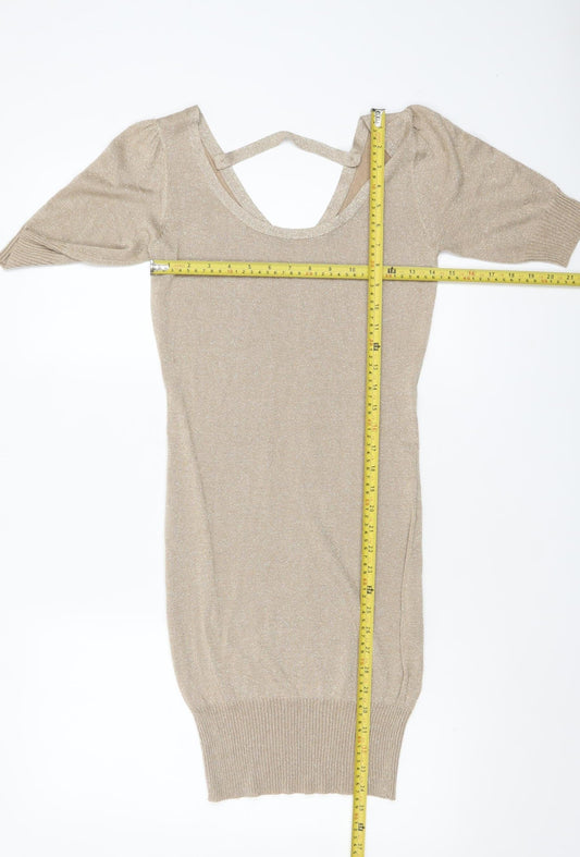Womens UK Size S VILA Beige Pullover Jumper