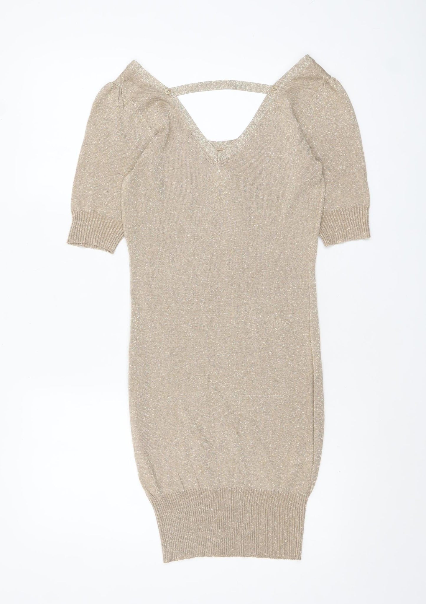 Womens UK Size S VILA Beige Pullover Jumper