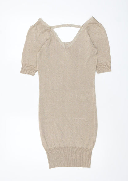 Womens UK Size S VILA Beige Pullover Jumper