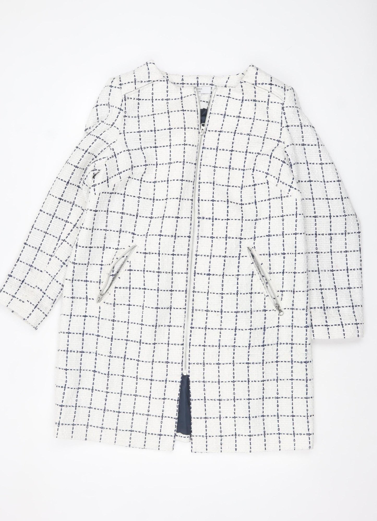Womens UK Size 14 Joanna Hope White Overcoat