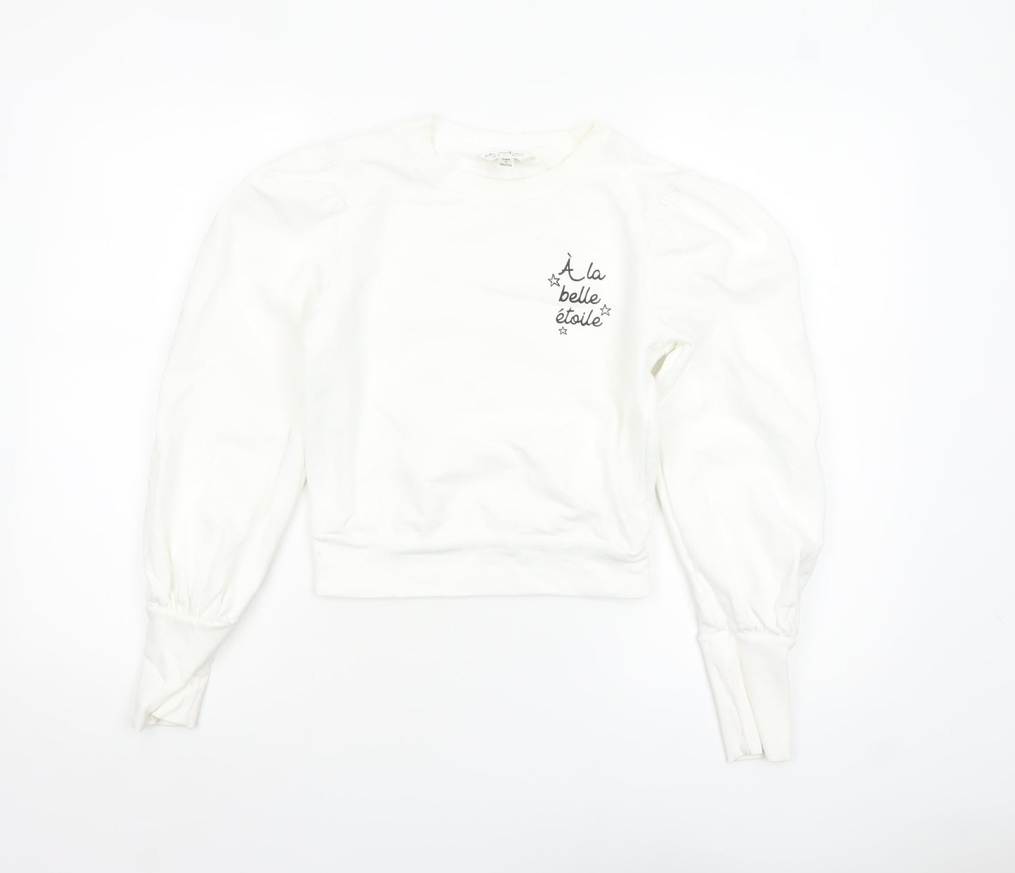 Womens UK Size 6 Miss Selfridge White Pullover Sweatshirt