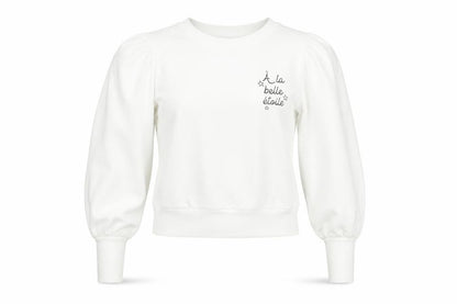 Womens UK Size 6 Miss Selfridge White Pullover Sweatshirt