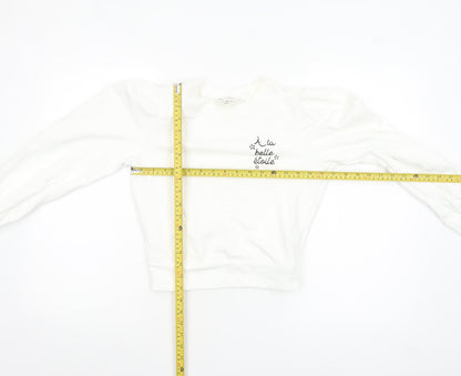 Womens UK Size 6 Miss Selfridge White Pullover Sweatshirt