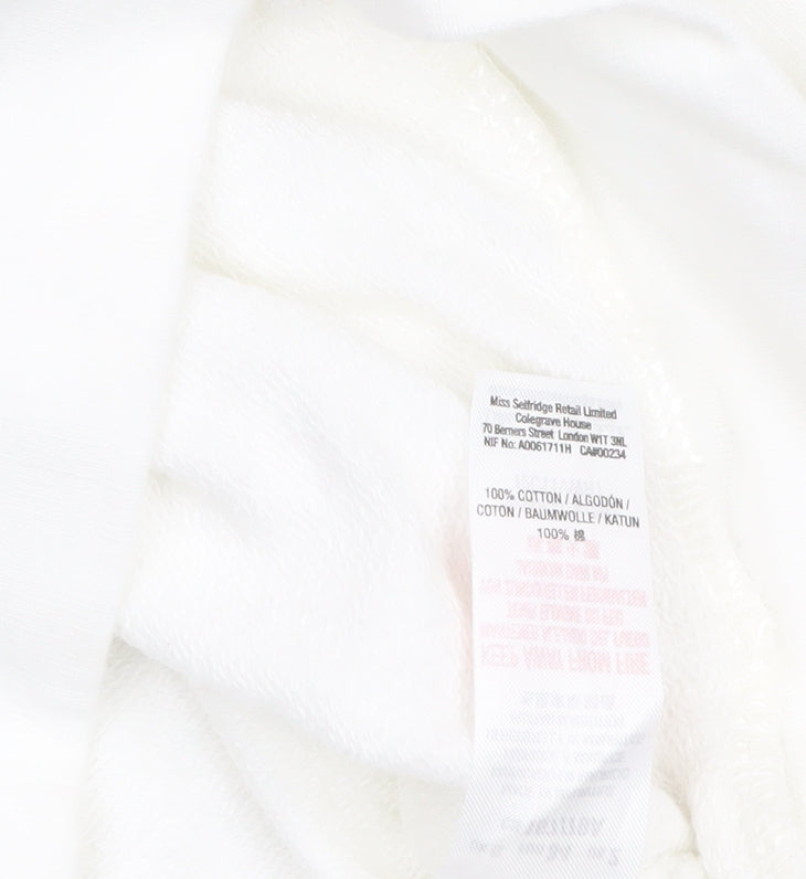 Womens UK Size 6 Miss Selfridge White Pullover Sweatshirt