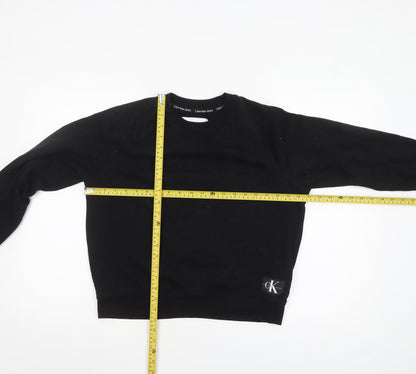 Womens UK Size M Calvin Klein Jeans Black Pullover Sweatshirt