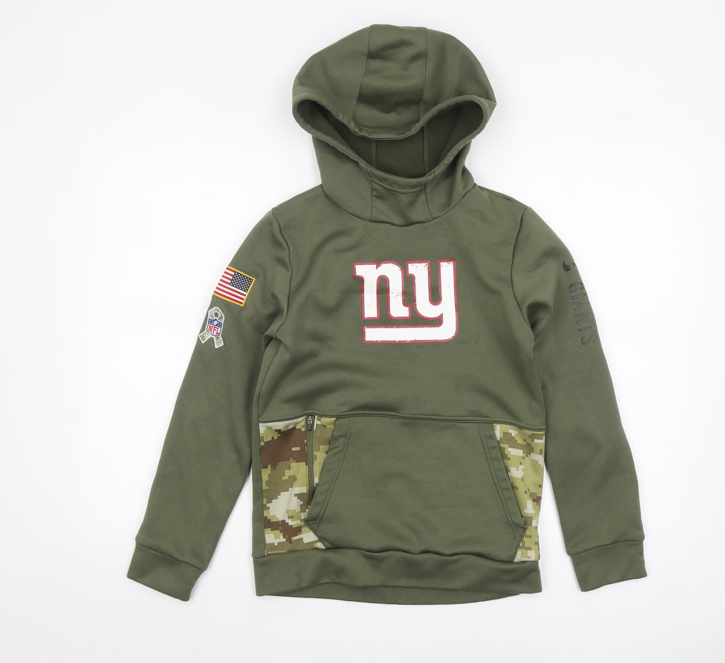 Boys UK Size 10-12 Years Nike Green Pullover Hoodie