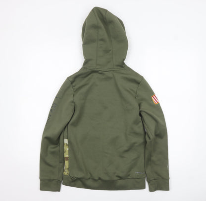 Boys UK Size 10-12 Years Nike Green Pullover Hoodie