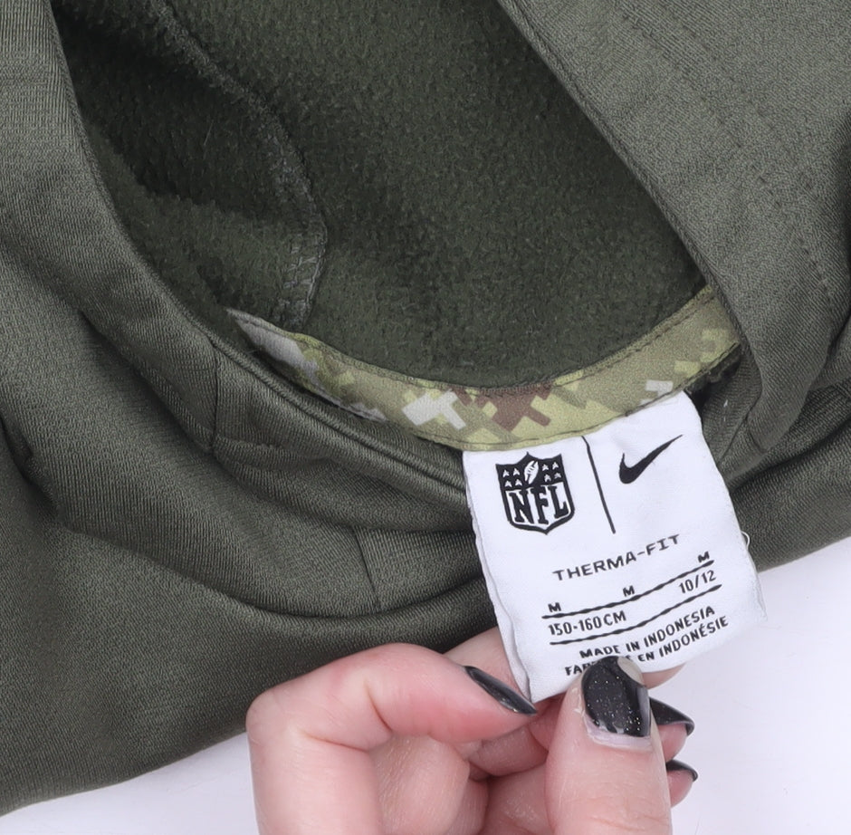 Boys UK Size 10-12 Years Nike Green Pullover Hoodie