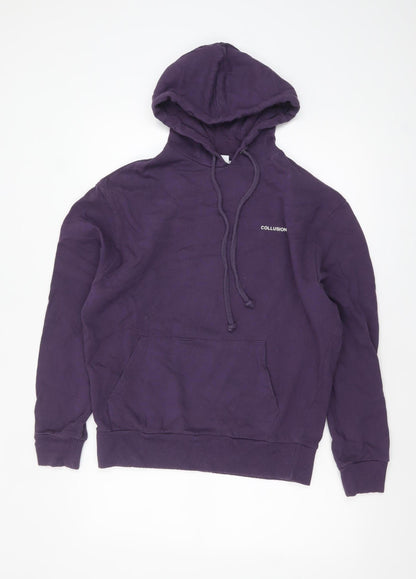 Womens UK Size XS COLLUSION Purple Pullover Hoodie