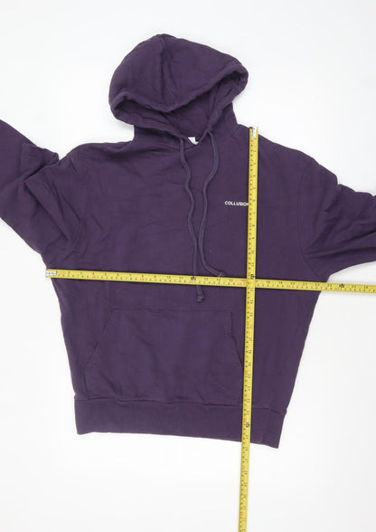 Womens UK Size XS COLLUSION Purple Pullover Hoodie