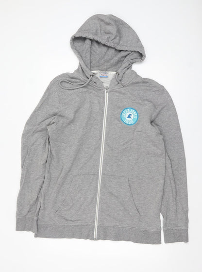 Mens UK Size XL JACK & JONES Grey Full Zip Hoodie
