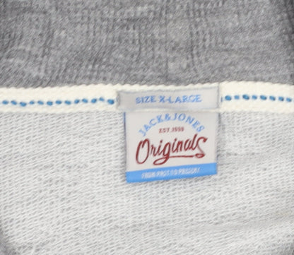 Mens UK Size XL JACK & JONES Grey Full Zip Hoodie