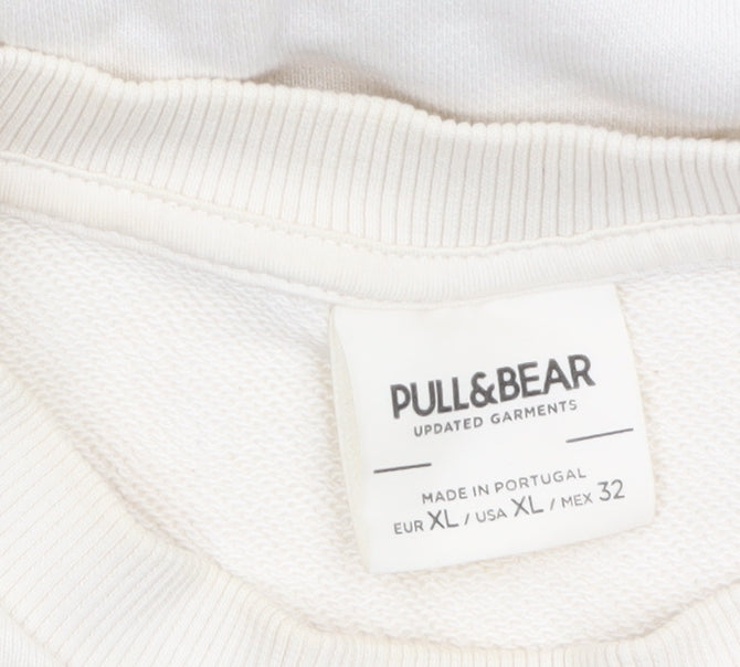 Womens UK Size XL Pull & Bear Beige Pullover Sweatshirt