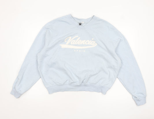 Womens UK Size XL H&M Blue Pullover Sweatshirt
