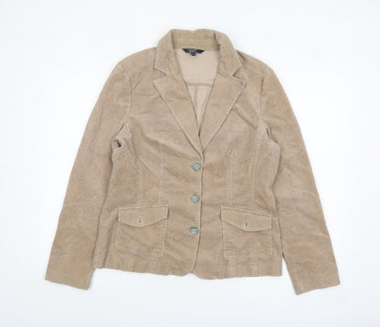 Maine New England Women's Beige Corduroy Blazer Size 14