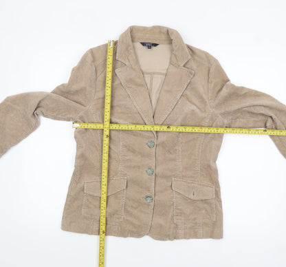 Maine New England Women's Beige Corduroy Blazer Size 14