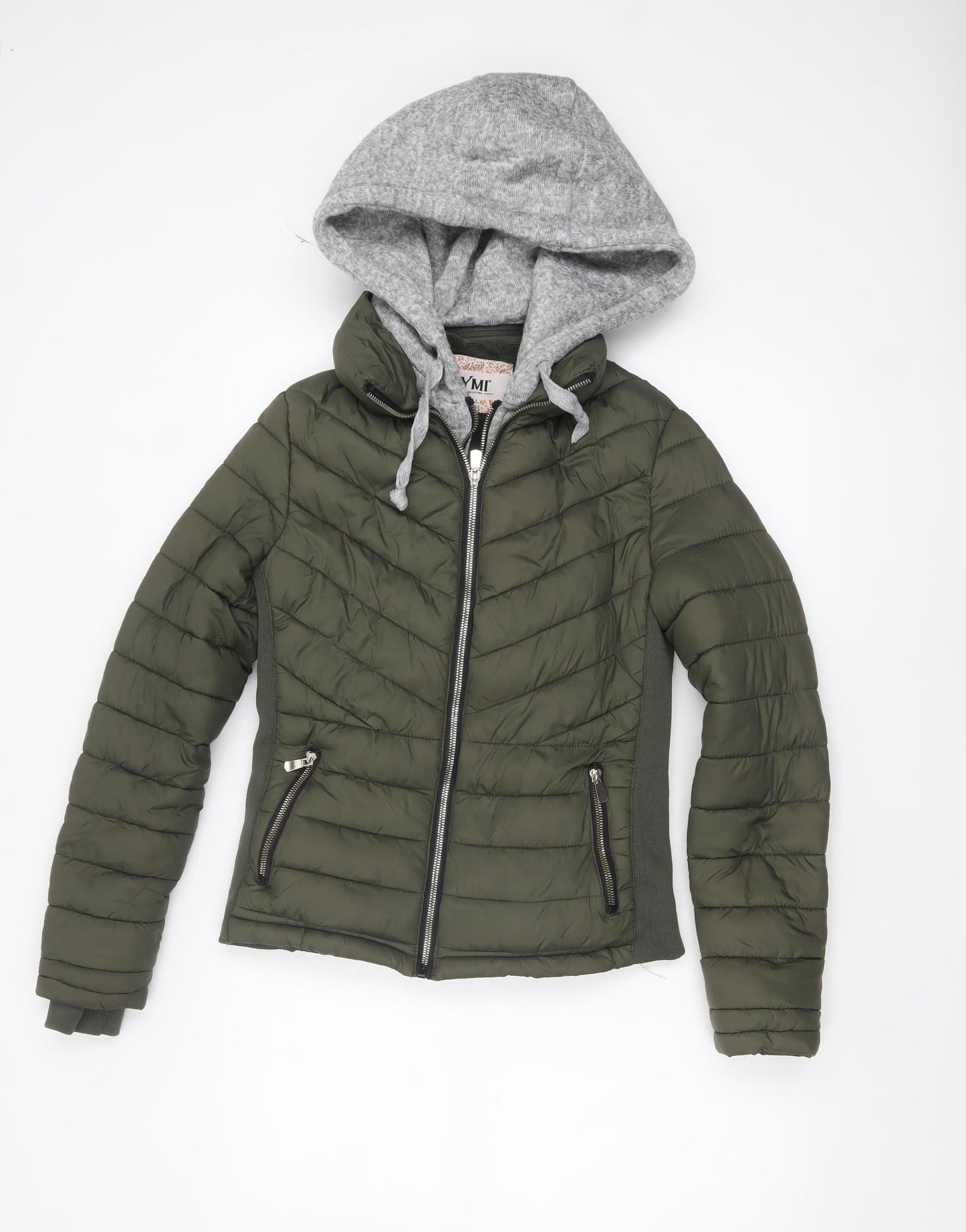 Womens UK Size S YMI Green Puffer Jacket