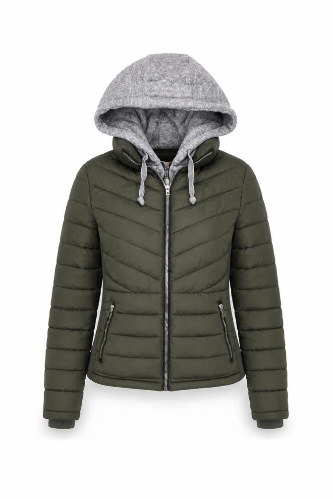 Womens UK Size S YMI Green Puffer Jacket