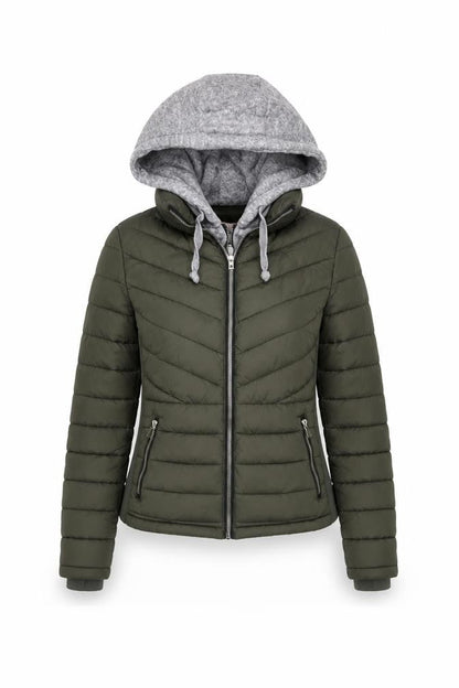 Womens UK Size S YMI Green Puffer Jacket