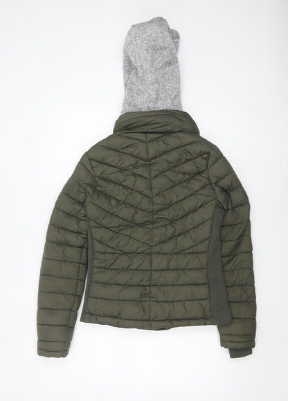 Womens UK Size S YMI Green Puffer Jacket
