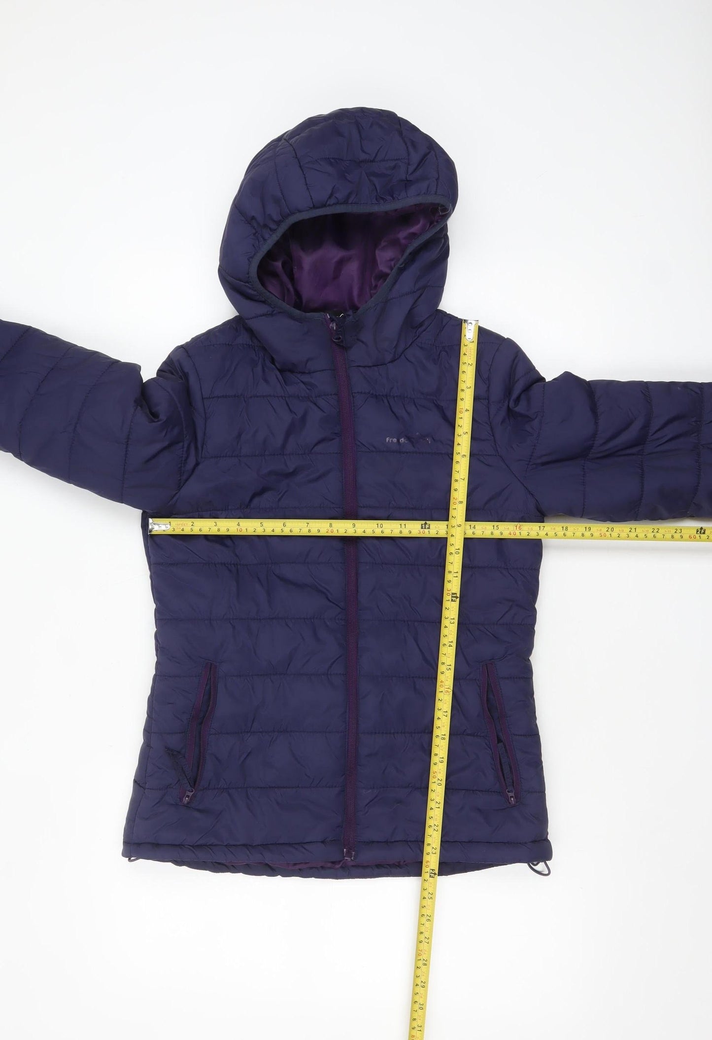 Womens UK Size 8 Freedom Trail Purple Puffer Jacket
