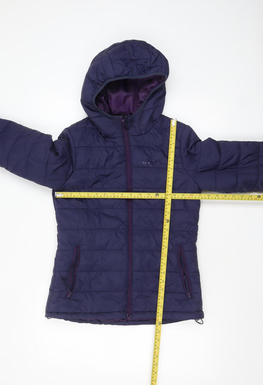 Womens UK Size 8 Freedom Trail Purple Puffer Jacket