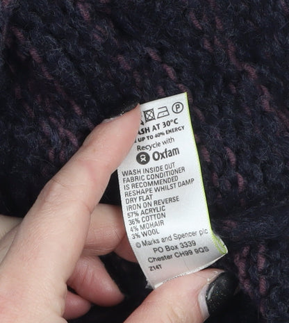 Womens UK Size 8 Marks and Spencer Blue Pullover Jumper