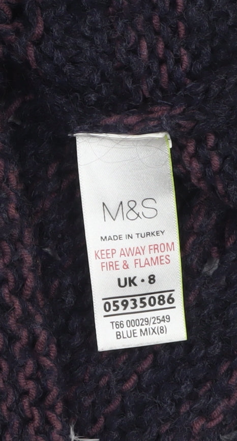 Womens UK Size 8 Marks and Spencer Blue Pullover Jumper