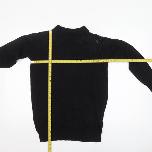 Womens UK Size S Wallis Black Pullover Jumper