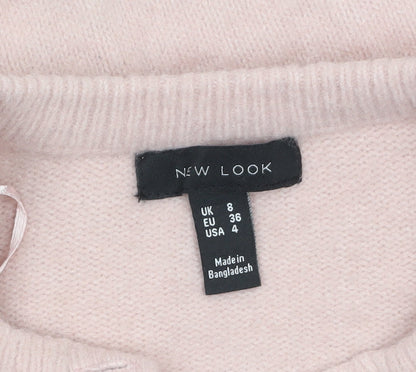 Womens UK Size 8 New Look Pink Cardigan Jumper