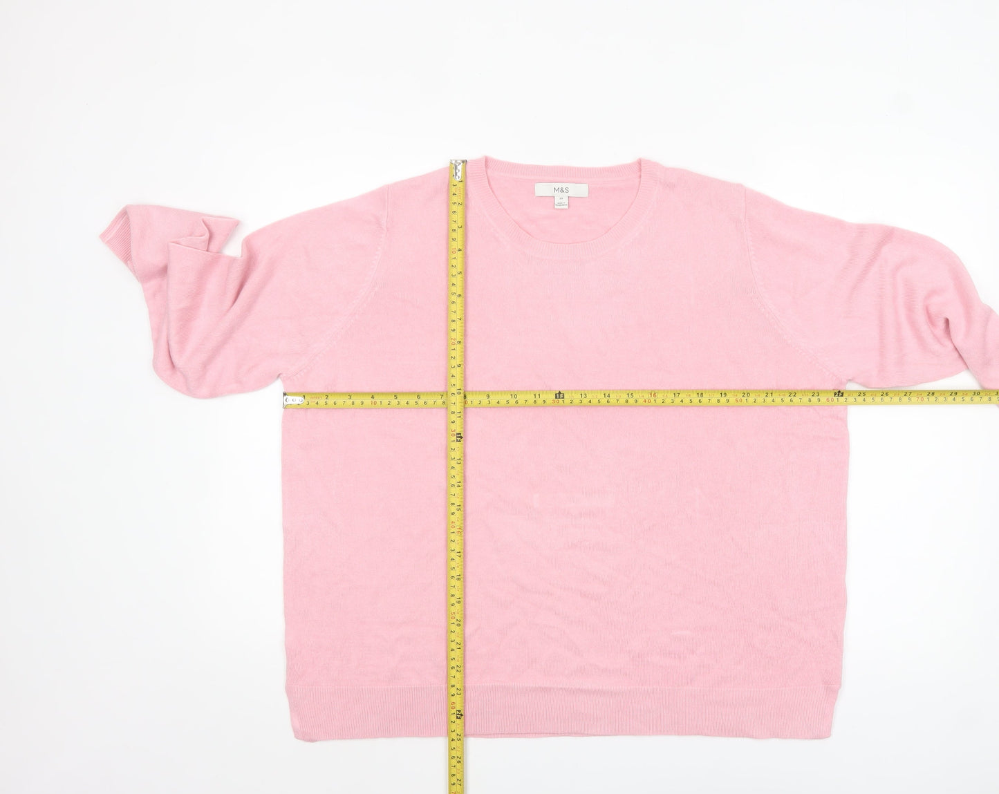 Womens UK Size 20 Marks and Spencer Pink Pullover Jumper