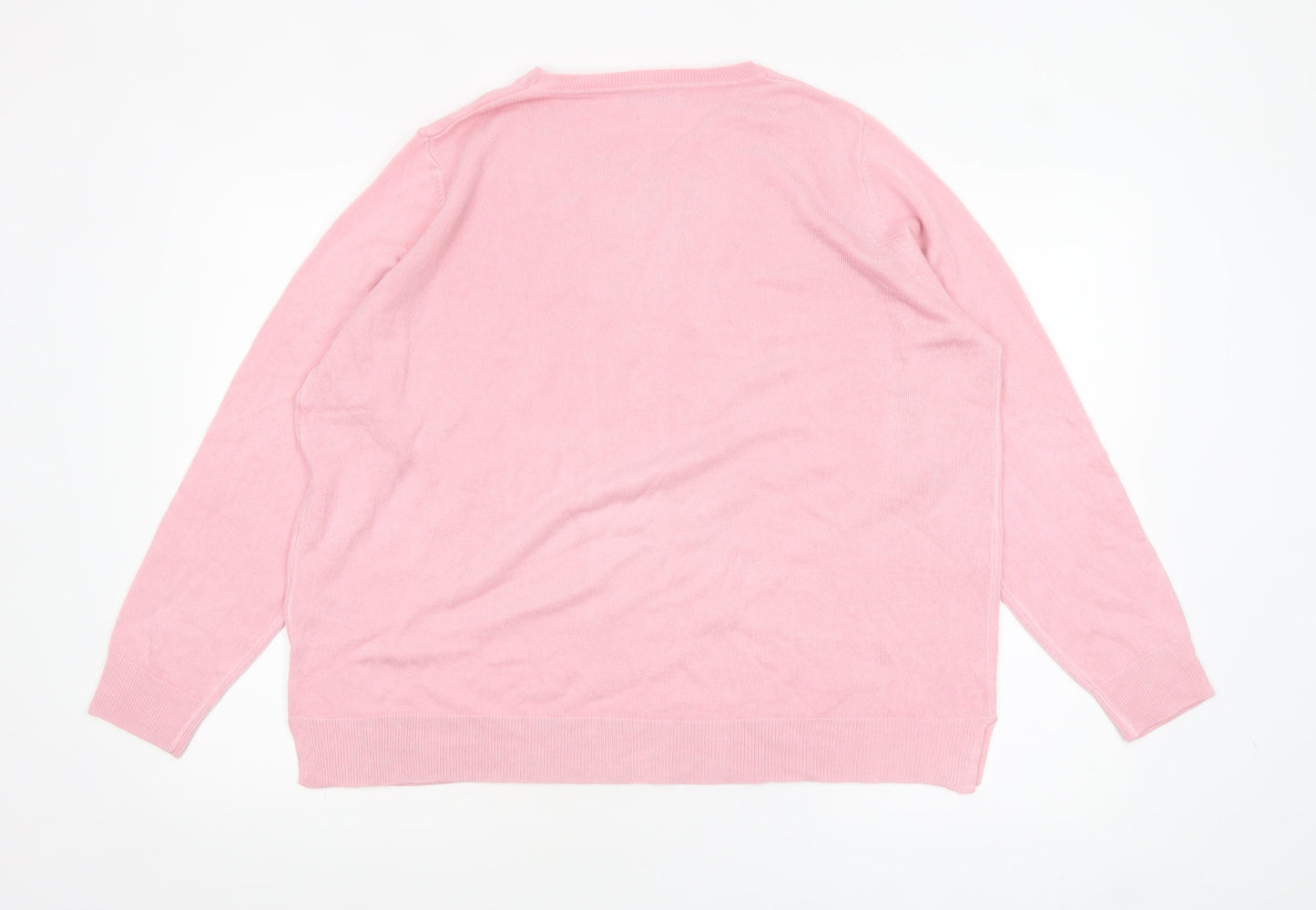 Womens UK Size 20 Marks and Spencer Pink Pullover Jumper