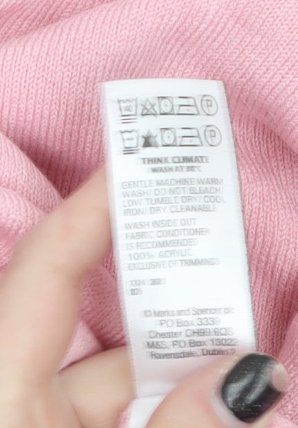 Womens UK Size 20 Marks and Spencer Pink Pullover Jumper