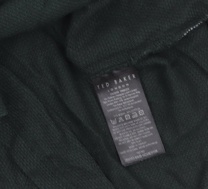 Ted Baker Men's Green Short Sleeve Crew Neck Cotton T-Shirt Size M