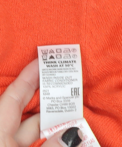 Womens UK Size L Marks and Spencer Orange Pullover Jumper
