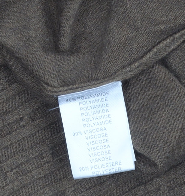 Womens UK Size S M&V Brown Tunic Jumper