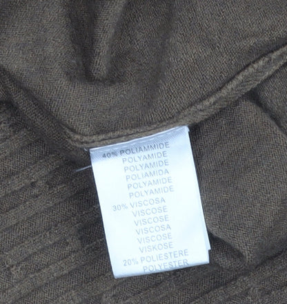 Womens UK Size S M&V Brown Tunic Jumper