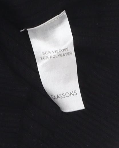 Womens UK Size M Glassons Black Cardigan Jumper