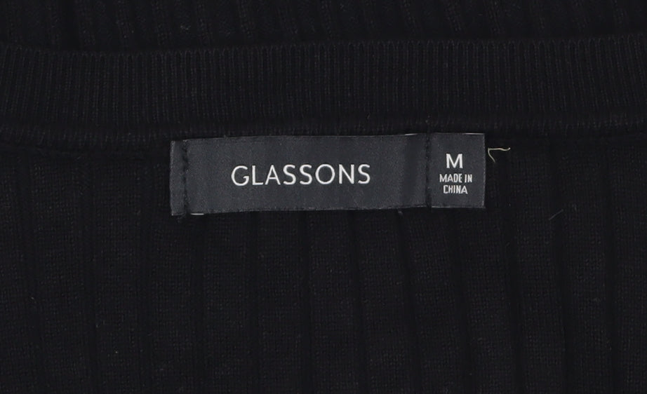Womens UK Size M Glassons Black Cardigan Jumper