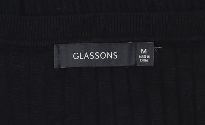 Womens UK Size M Glassons Black Cardigan Jumper