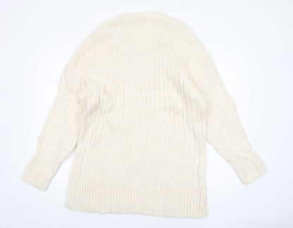 Julipa Women’s Ivory Cable Knit Long Sleeve Pullover Jumper Size 16/18