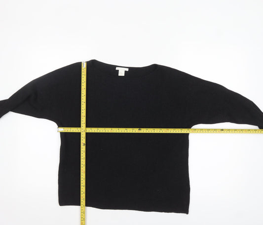 Womens UK Size XS H&M Black Pullover Jumper