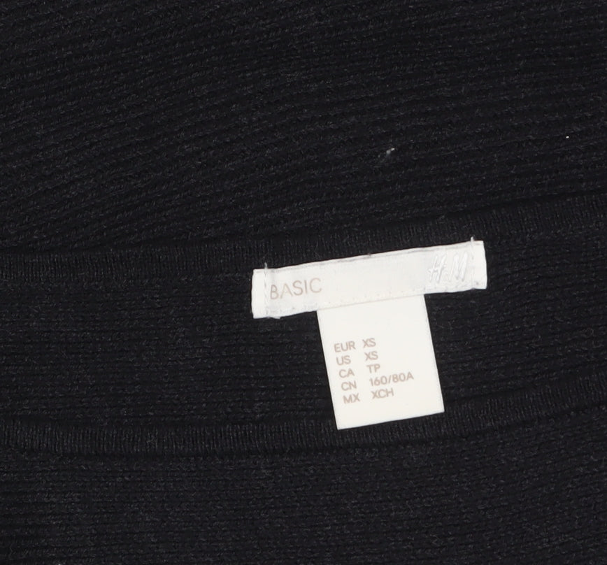 Womens UK Size XS H&M Black Pullover Jumper