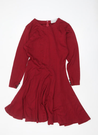 Womens UK Size M The Cotton Collection Fit & Flare Dress