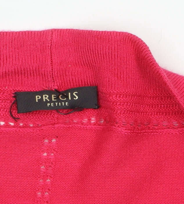 Womens UK Size XL Precis Petite Pink Cardigan Jumper