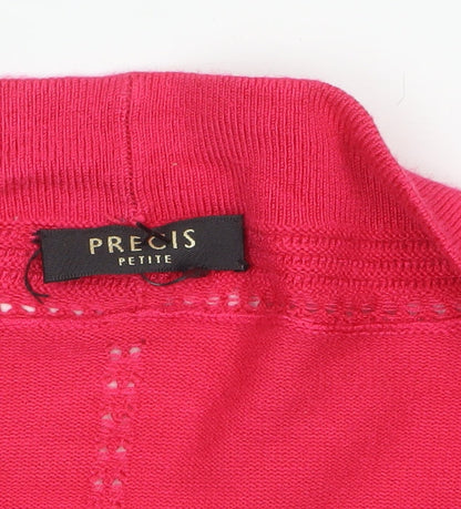 Womens UK Size XL Precis Petite Pink Cardigan Jumper