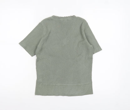 Womens UK Size 12 Marks and Spencer Green Basic T-Shirt